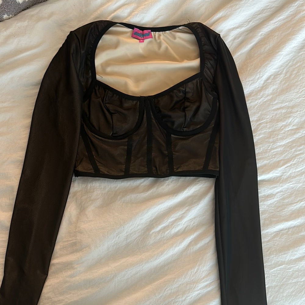Edikted Mesh Corset Top